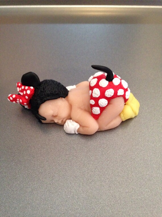 Ooak 2 5 Minnie Mouse Sleeping Baby Polymer Clay Cake Etsy Denmark