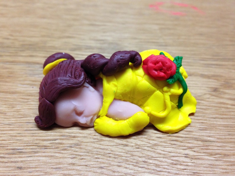 Ooak 2 5 Belle Beauty And The Beast Polymer Clay Etsy