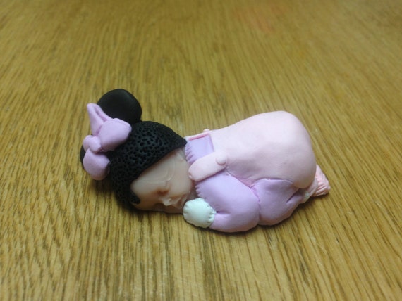 Ooak 2 5 Baby Minnie Mouse Polymer Clay Sleeping Baby Etsy Australia