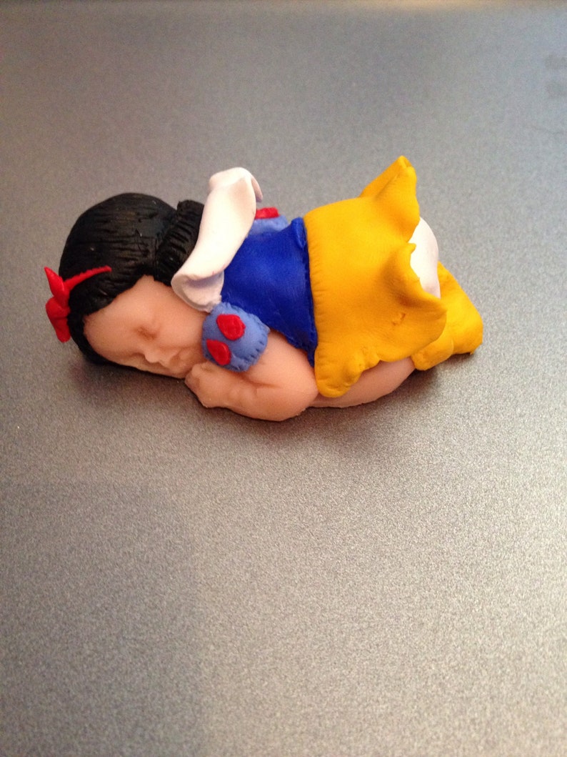 OOAK 2.5/" Woody Toy Story Sleeping Polymer Clay Baby Cake Topper Figurine Gift