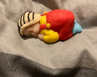 Padre de Familia - Figura personalizada de Stewie Griffin durmiendo (6,35 cm) para tarta de arcilla polimérica