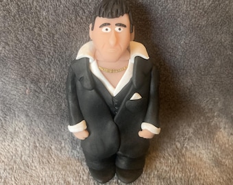 Figura personalizada de Tony Montana de Scarface - 3" / 4.5" / 6" para decoración de pasteles