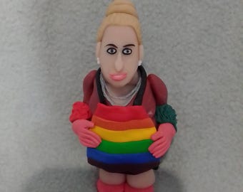 Figura personalizada de Kim Woodburn de 7,6 cm, 11,4 cm y 15,2 cm para decoración de tartas