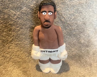 Figura personalizada de Anthony Joshua de 7,6 cm, 11,4 cm y 15,2 cm para decoración de tartas.