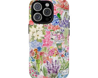 Floral Phone Case, Vibrant Tough Cases for Flower Lovers, Pretty Floral Design for Women, Unique Gift Idea, Phone Accessories