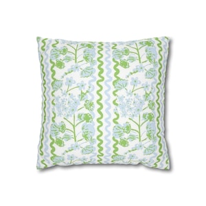 Almohadas azules y verdes Fundas de almohadas verdes, Fundas de almohadas verdes y azules Decoración de dormitorio Almohada azul Almohada floral Almohadas azul claro