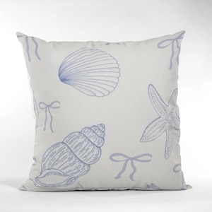 Costal seashells Pillow Nautical Decor Beach House Pillow Throw Pillow Nautical Throw Pillow Preppy Pillow for Boy Bedroom seashell Bedding
