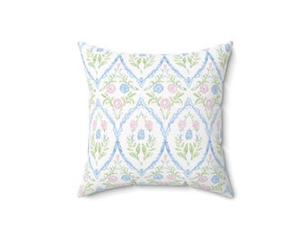 Coquette Pillow Preppy Pillow Grandmillenial Decor Baby Girl Nursery Toddler Girl Nursery Decor Preppy Room Dorm Room Decor Block Print