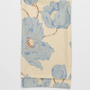 Cozy Floral Velveteen Plush Blanket, Soft Throw, floral blanket, blue throw blanket, Home Decor, Gift for Her
