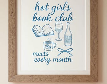 Book Print, Bookish Wall Art, Book Club, Book Wall Art, Bookish Art, Book Lover Print, Book Lover Gift, Book Poster, Trendy Wall Art