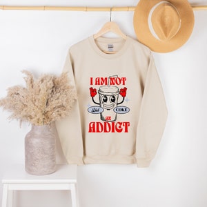 Diet Coke Crewneck Pullover, Diet Coke Girl, Funny Retro Trendy Girl Sweatshirt, Soda Lover Gift Idea for Her