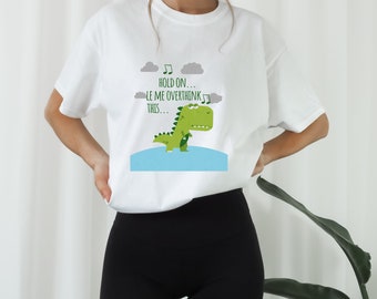 Overthinking T-Shirt, Cute Top, Retro Unisex Heavy Cotton Tee, Gift for Them