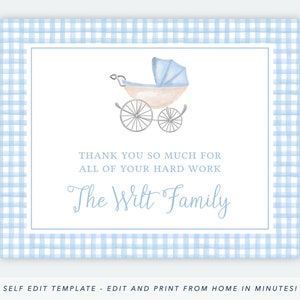 Printable Baby Boy Thank You Sign 8x10 Labor and Delivery - Etsy