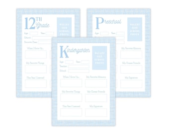 Printable School Memory Pages K–12 | Editable School Memory Book Template | Back-to-School Keepsake PDF