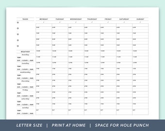 weekly planner etsy