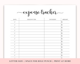 expenses tracker etsy