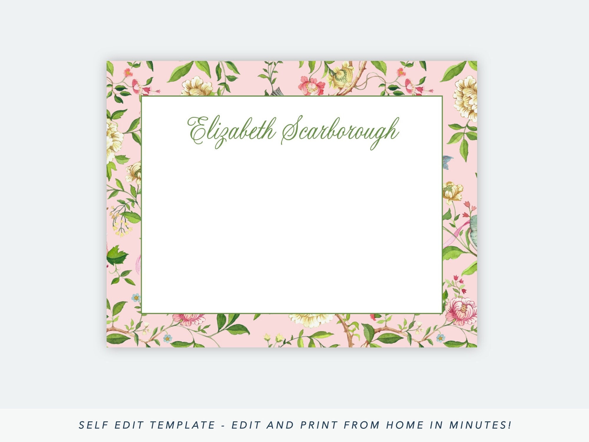 Printable Stationery For Women Personalized Stationery For Women 