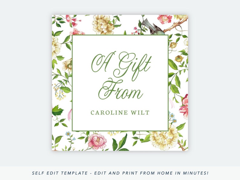 Printable Enclosure Cards Printable Gift Tag White Etsy