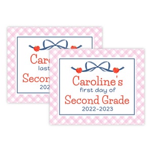 PRINTABLE Back to School Sign | First & Last Day of School | Editable 8x10 Corjl Template | Digital Download for Kids Photo Prop | 201 image 1