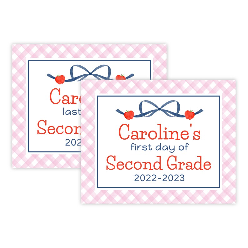 PRINTABLE Back to School Sign | First & Last Day of School | Editable 8x10 Corjl Template | Digital Download for Kids Photo Prop | 201 image 1