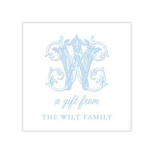 Druckbarer Geschenkanhänger, Geschenkanhänger Vorlage, Monogramm Geschenkanhänger, Monogramm Einschluss Karte, Monogramm Briefpapier, druckbare Einschluss Karte