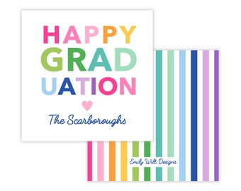 Printable Graduation Gift Tags, Happy Graduation Enclosure Cards, Custom Gift Tags, Personalized Gift Tags, Family Gift Tags and Labels