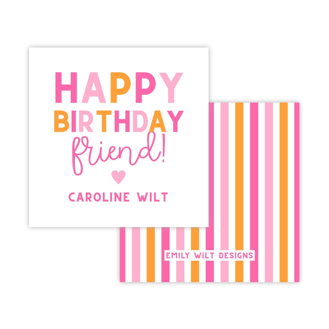 Printable Happy Birthday Gift Tags, Printable Birthday Gift Tags, Custom Birthday Gift Tags