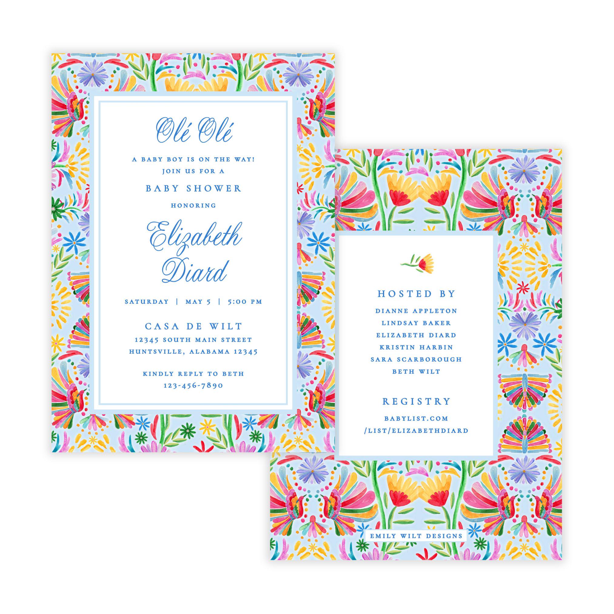 PRINTABLE Baby Shower Invitation Template by Emily Wilt Designs