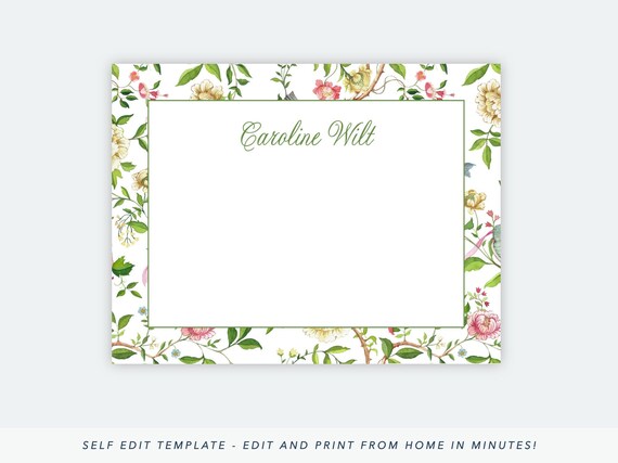 Printable Stationery for Women Personalized Stationery for - Etsy