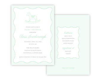 PRINTABLE Baby Shower Invitation Template by Emily Wilt Designs