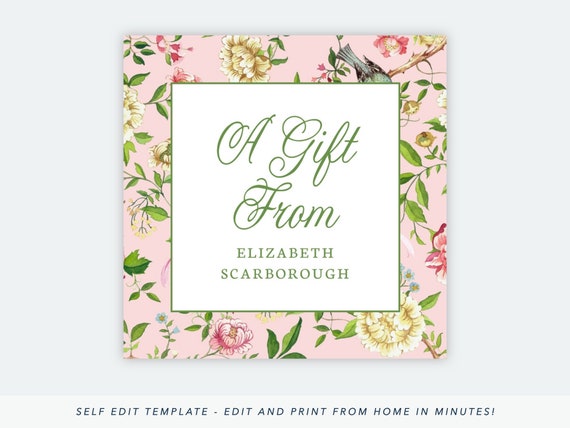 Printable Enclosure Cards Printable Gift Tag Pink - Etsy
