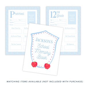 Printable School Memory Book Cover Page, School Memory Box, School ...