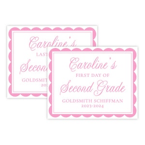 PRINTABLE Back to School Sign | First & Last Day of School | Editable 8x10 Corjl Template | Digital Download for Kids Photo Prop | 201