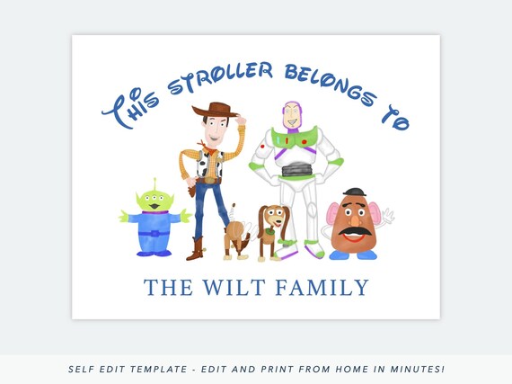 Printable Stroller Tag Stroller Tag Digital Download | Etsy