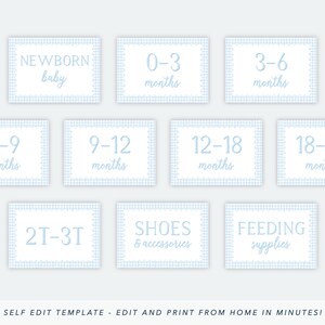 Printable Nursery Organization Labels Baby Clothes (Instant Download ...