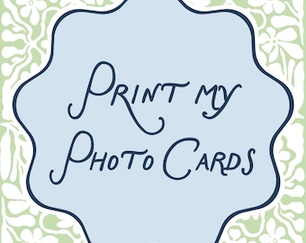 Photo Card Printing Service Upgrade | Add-On for Birth Announcements | For Emily Wilt Designs Templates