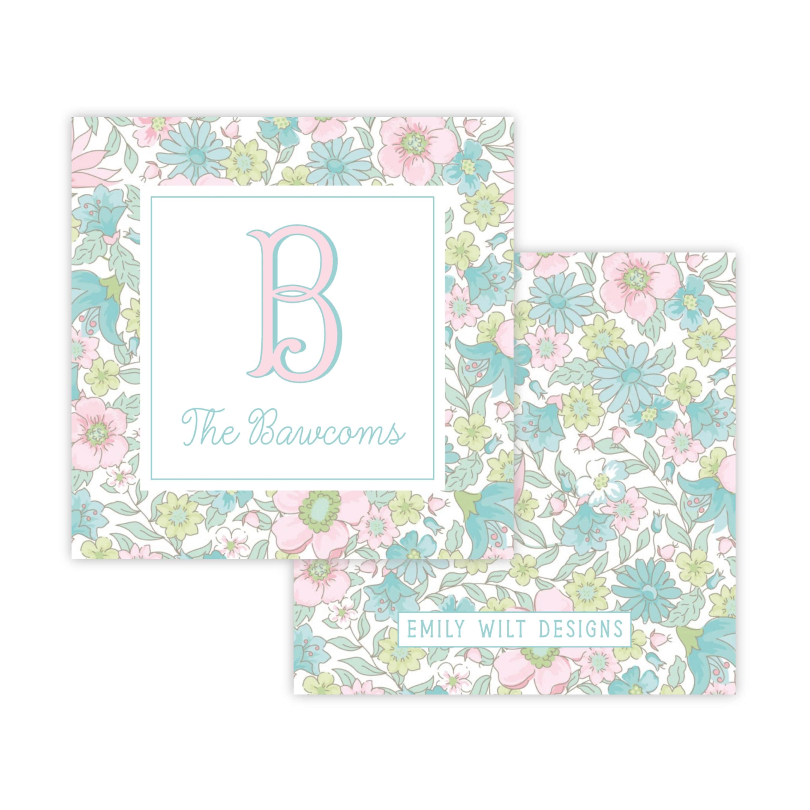 Monogram Tag PRINTABLE Monogram Gift Tag Template | Editable Corjl Tag for ...