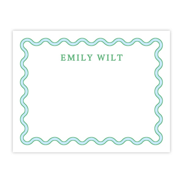 Printable Stationery for Women, Personalized Note Cards, Bespoke Stationery, Modern Stationery, Scalloped Note Cards, Mother's Day Gift