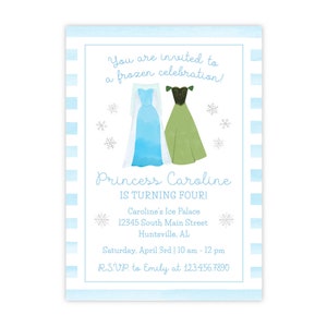 PRINTABLE Ice Princess Birthday Party Invitation Template by Emily Wilt Designs