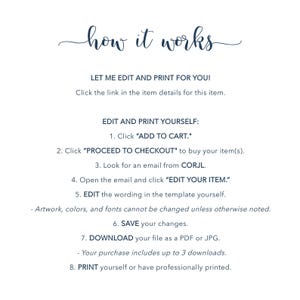 a printable how to works list for a wedding