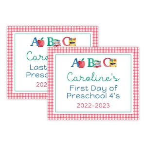 PRINTABLE Back to School Sign | First & Last Day of School | Editable 8x10 Corjl Template | Digital Download for Kids Photo Prop | 201