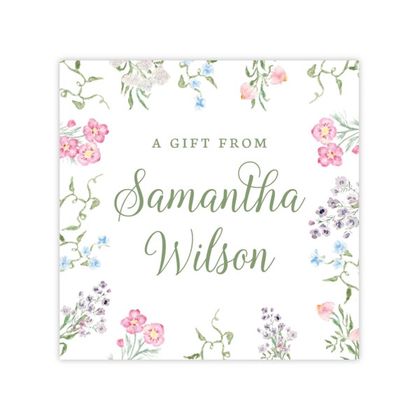 Printable Enclosure Cards, Printable Gift Tag, Watercolor Floral Gift Tag, Enclosure Card, Calling Cards, Mother's Day Gift, Teacher Gift