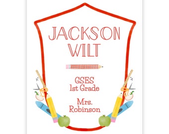 PRINTABLE Editable School Binder Cover | 8.5x11 Personalized Corjl Template | Self-Edit Printable Binder Cover for Students or Teachers