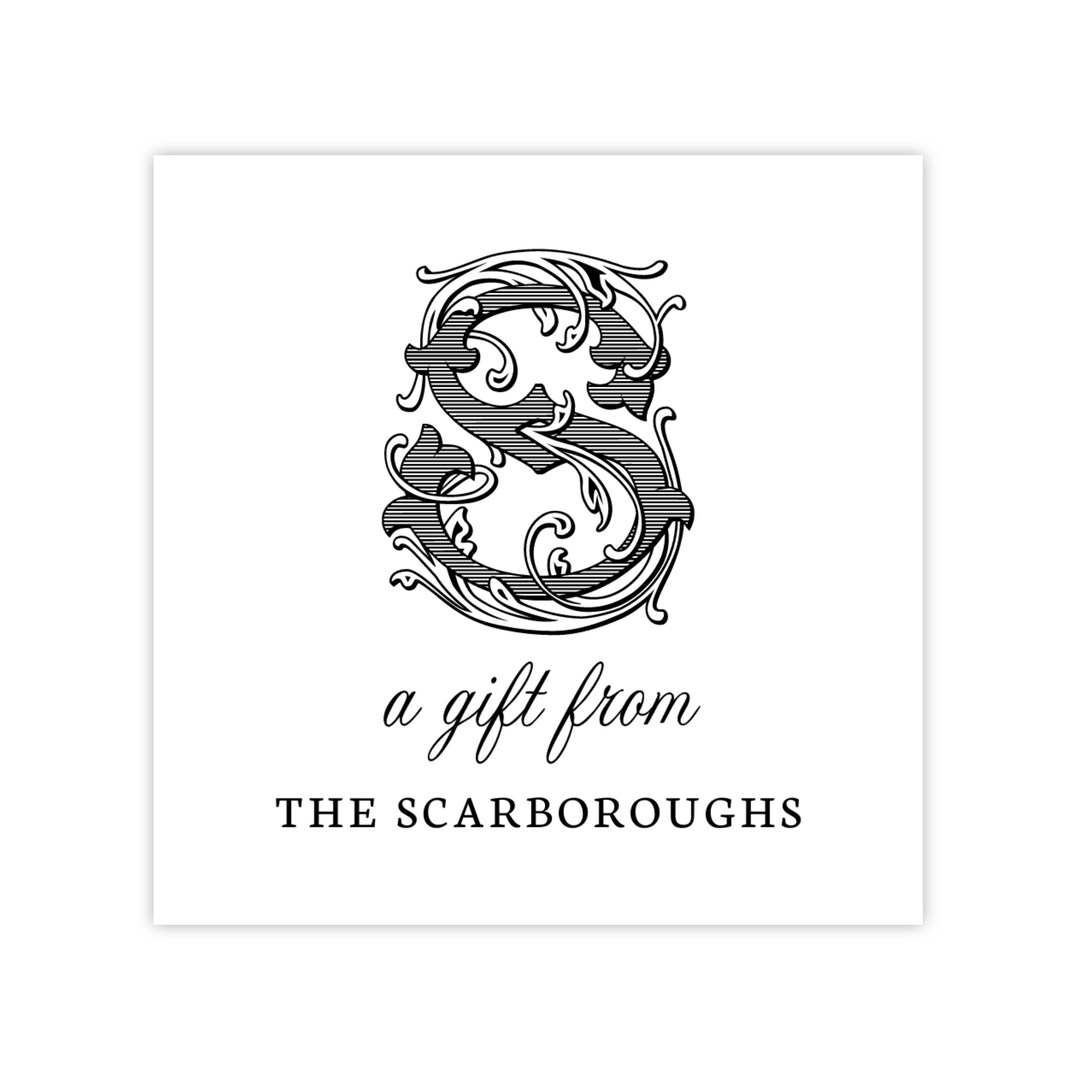 Printable Gift Tag, Everyday Gift Tag Template, Monogram Gift Tag ...