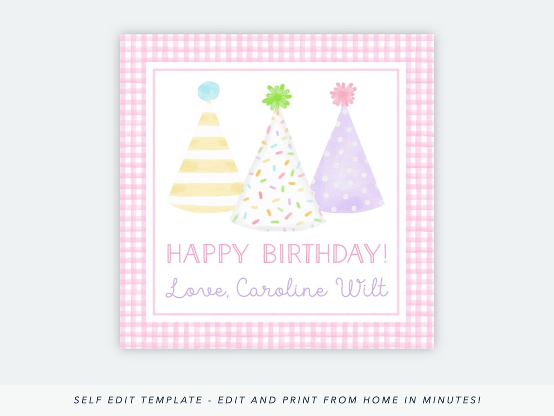 Printable Kids Birthday Gift Tag Kids Gift Tags Printable - Etsy