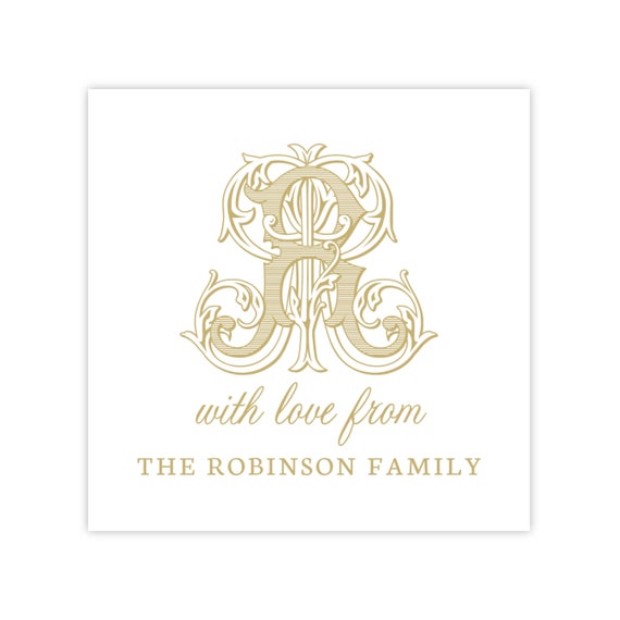 Printable Gift Tag, Everyday Gift Tag Template, Monogram Gift Tag, Monogram Enclosure Card, Monogrammed Stationery, Printable Enclosure Card