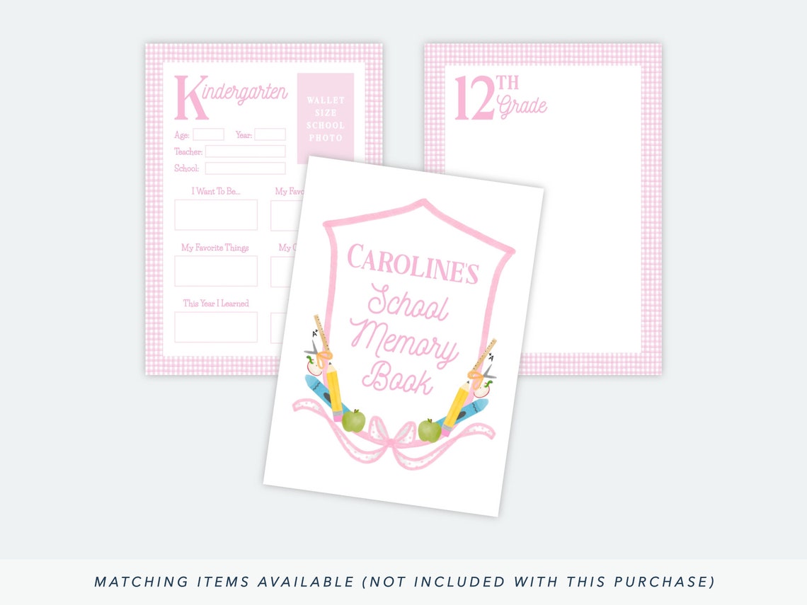 Printable School Memory Book Cover Page School Memory Box - Etsy