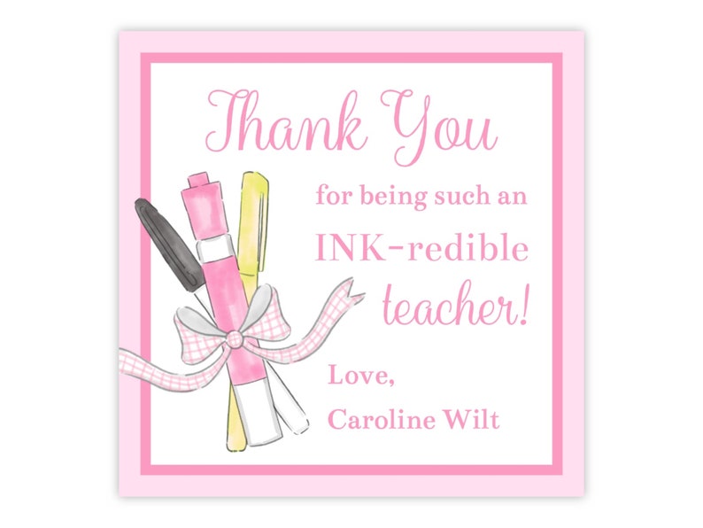 Printable Teacher Appreciation Gift Tag Teacher Gift Tag Etsy