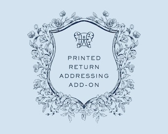 Printed Return Addressing Upgrade | Envelope Add-On for Invitations & Photo Cards | Printing Service Sold Separately