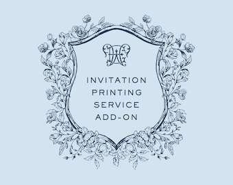 Invitation Printing Service | Add-On for Emily Wilt Designs Templates | Printed Invites with Envelopes | Includes Editing by Emily